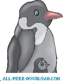 pingouin et poussin