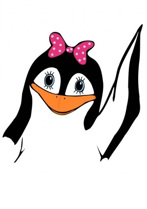 ragazza pinguino
