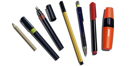 Pens Pencils And Markers Free Vector
