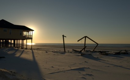 sunset de Flórida Pensacola beach
