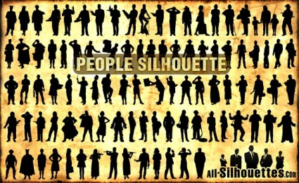 Leute silhouette