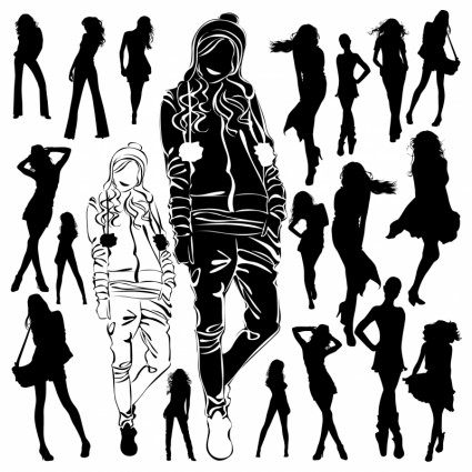 People Silhouette Vector Beauty