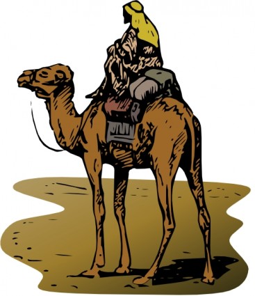 persona paseos a camello clip art