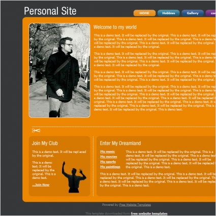 个人网站模板
