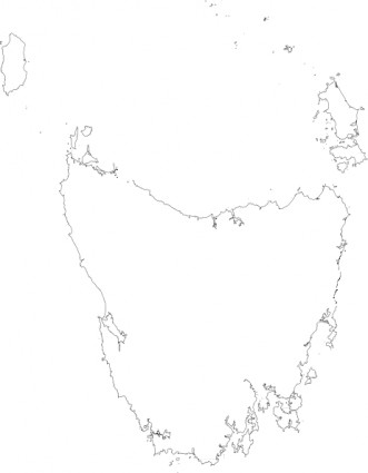 peterwilson Tasmanie vu d'image clipart très haute résolution spatiale