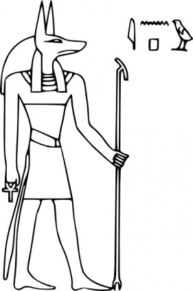 pharoa 神阿努比斯的剪貼畫