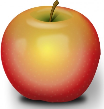 clip art de manzana roja fotorealista
