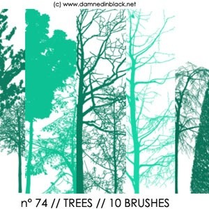 photoshop 畫筆的樹木
