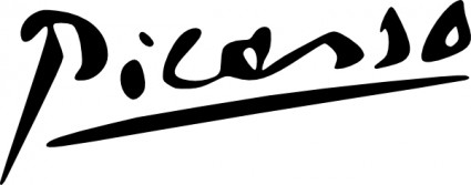 توقيع بيكاسو قصاصة فنية