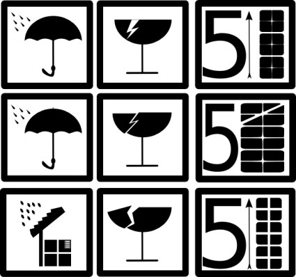 nước mưa pictograms tấm kính clip nghệ thuật