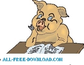 babi membaca