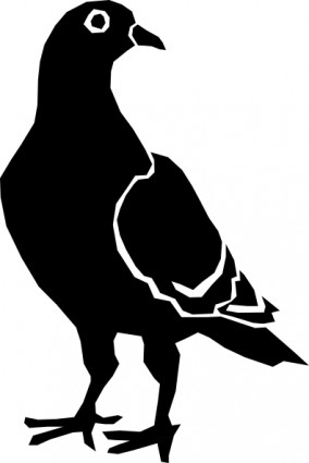 clipart de Pigeon silhouette