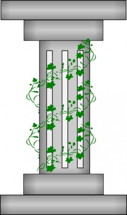 pilier avec plante vignes clipart
