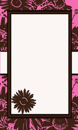 핑크 앰프 갈색 꽃 초대장