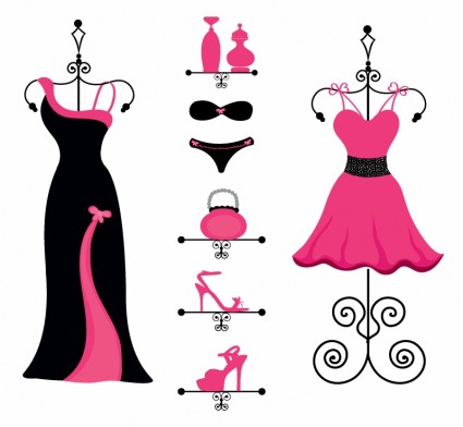 핑크와 블랙 패션