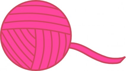 ピンクのボールの糸クリップ アート