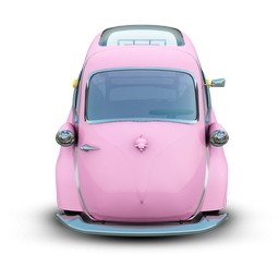 粉紅色的車