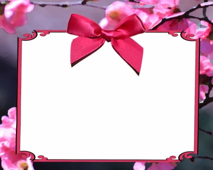 invitation de fleur de cerisier rose