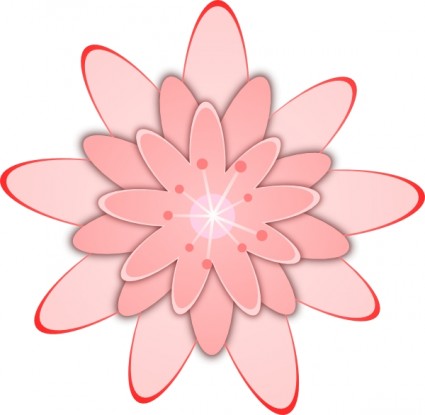 clip art de flor rosa