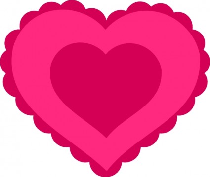 Pink Lace Heart Clip Art
