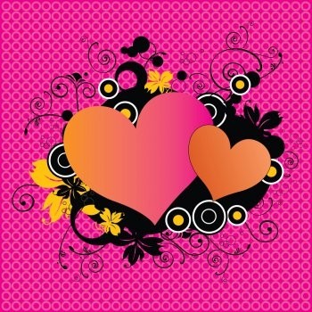 màu hồng tình yêu trái tim vector illustrator eps