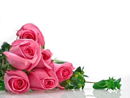 картина букет розовых роз