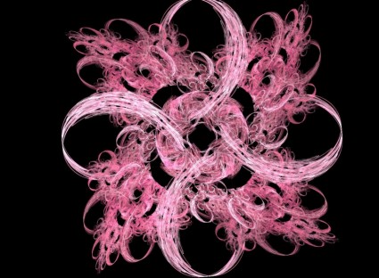 forma de estrella swirly rosa