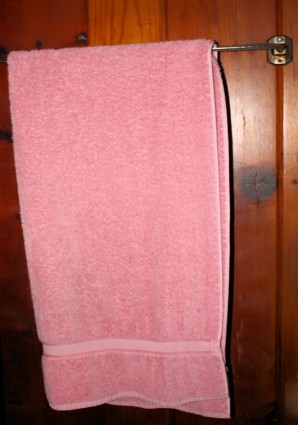 粉紅色毛巾
