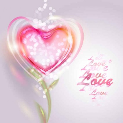 Rosa Valentinstag Liebe Vektor Hintergrund