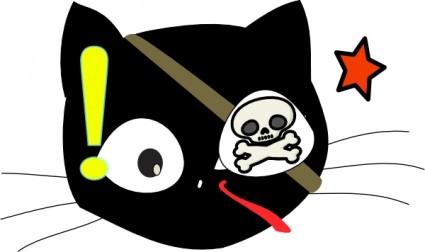 image clipart chat pirate