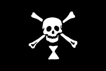 海賊旗をクリップアートします。