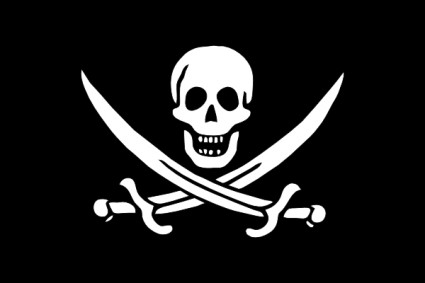 Bandeira de pirata jack clipart de rackham