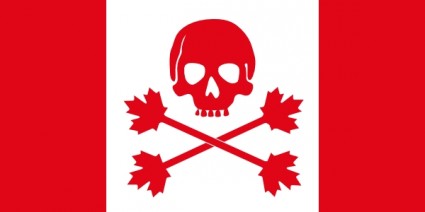 bajak laut bendera Kanada clip art