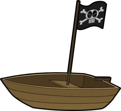 人の海賊編ボート クリップ アート