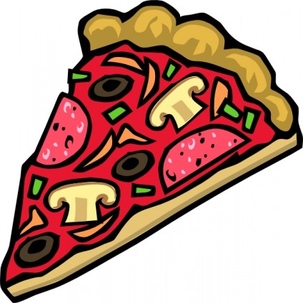 bánh pizza lát nấm rau pepperoni clip nghệ thuật