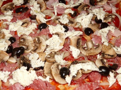 打頂披薩真菌的披薩