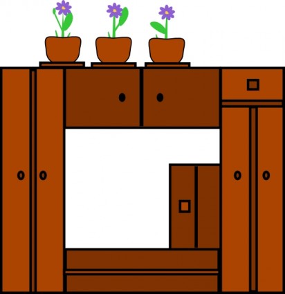 piante su Clipart cornice in legno