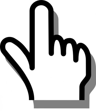 clip-art do dedo apontando