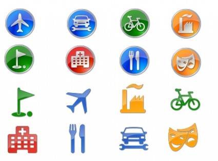 Points Of Interest Icon Set Icons Pack