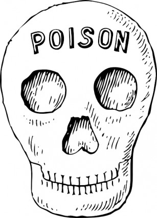 crâne poison clipart