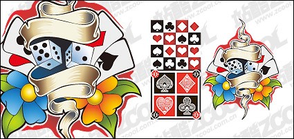 materiale di poker elemento vettoriale