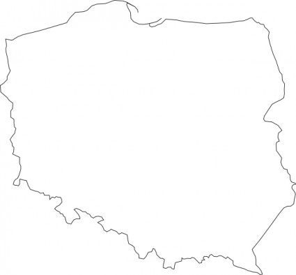 clipart contour de Pologne