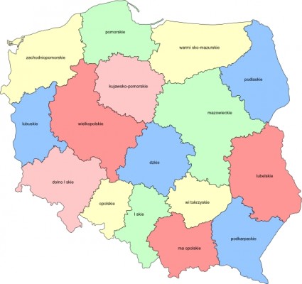 Polen Provinzen ClipArt