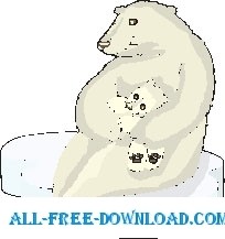 北極熊和幼獸