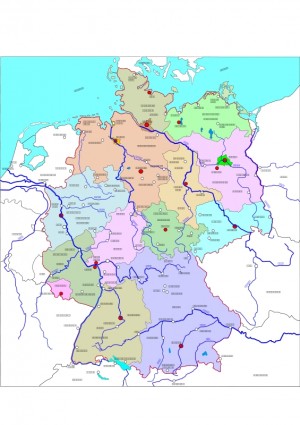 mappa politica della Germania