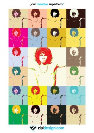 Pop-Art Jim Morrison die Türen-Poster-Vektor