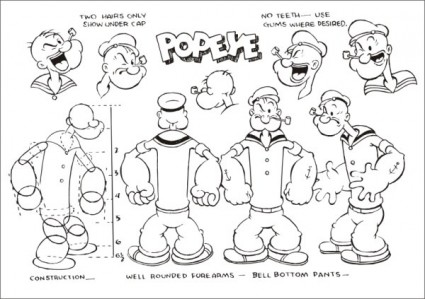 Popeye-Beamten, der Vektor Einrichten einer