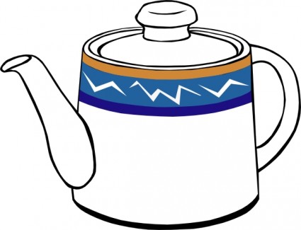 porclain tea kettle clipart