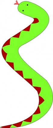 serpent vert portablejim avec clipart à ventre rouge