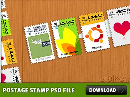 file psd gratis perangko